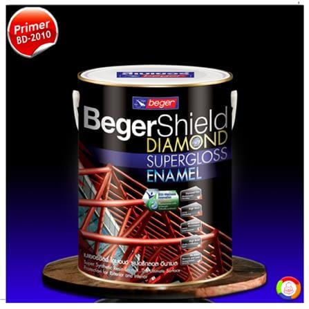 BEGER SHIELD DIAMOND SUPERGLOSS 3.785L BASE A ENAMEL PAINT