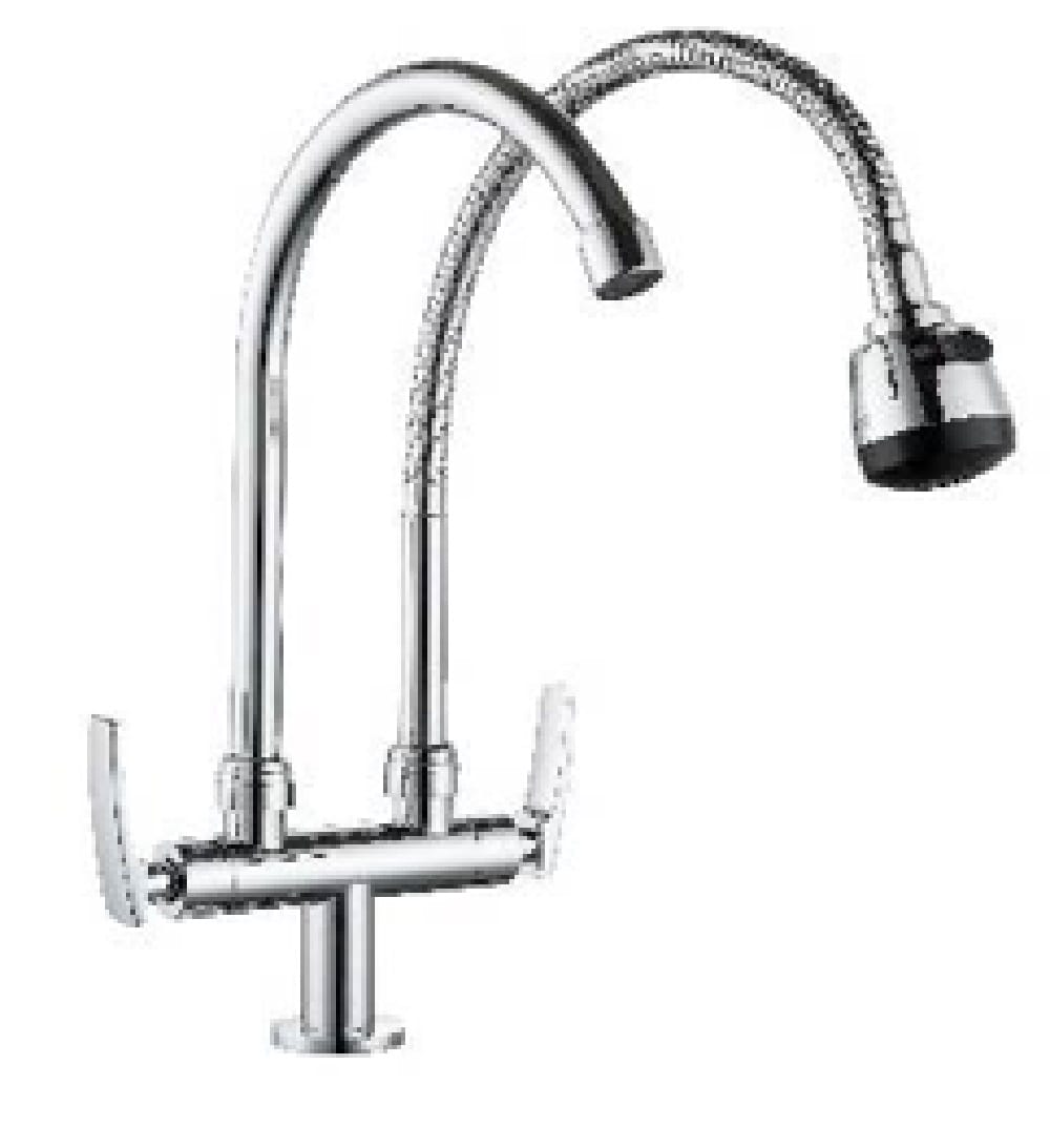 LIVINOX SINK FAUCET LT-AM131F TAP DOUBLE "U" SPOUT + FLEXI SPOUT SPRAYER