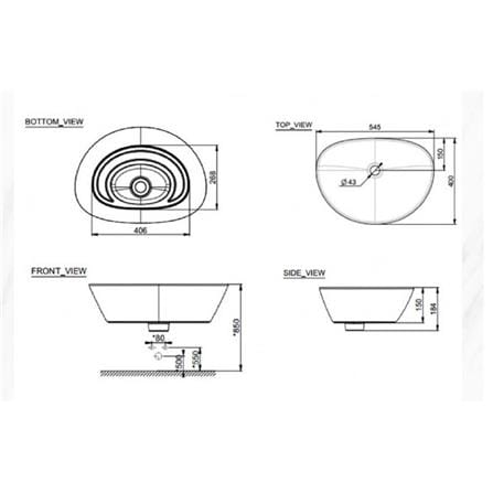AMERICAN STANDARD ABOVE COUNTER WASHBASIN CCAS-F633 WHITE