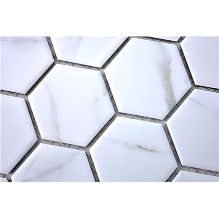 GNG MOSAIC HEXAGO MARBLE WHITE 27.1X28.1CM