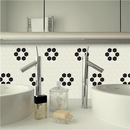MOSAIC RETRO BLACK & WHITE CZG053Y 30.2X26.3CM