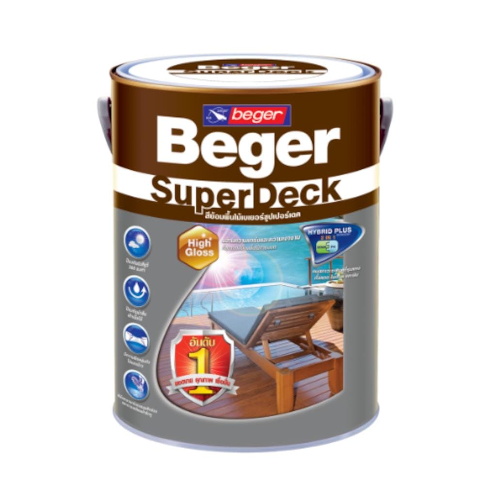 BEGER SUPERDECK DECK STAIN 1/4 GAL (0.946L) AFROMOSIA G-8804