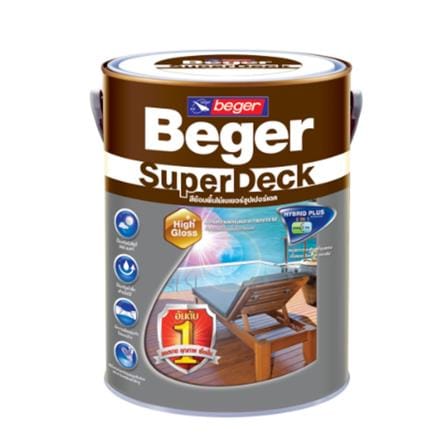 BEGER SUPERDECK DECK STAIN 1/4 GAL (0.946L) AFROMOSIA G-8804