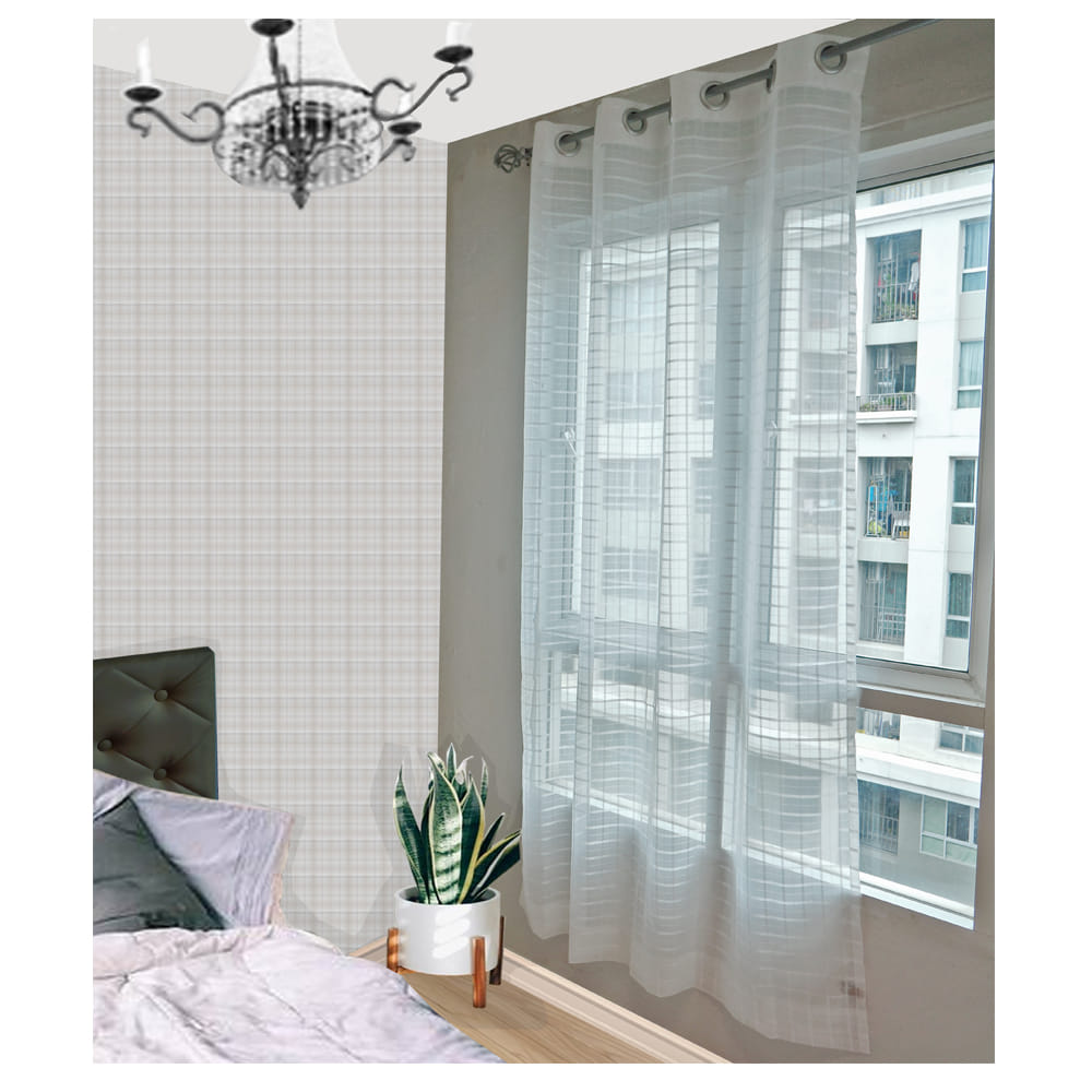 HLS SHEER CURTAIN EYELET SCOTY 130X220CM WHITE