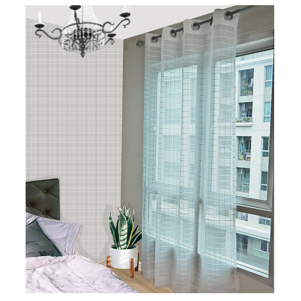 HLS SHEER CURTAIN EYELET SCOTY 130X250CM WHITE