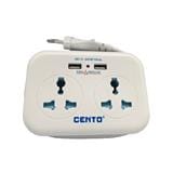 CENTO 2WAY TRAVELLER EXTENSION SOCKET 1M WITH DUAL USB (2.1A) SES-9218