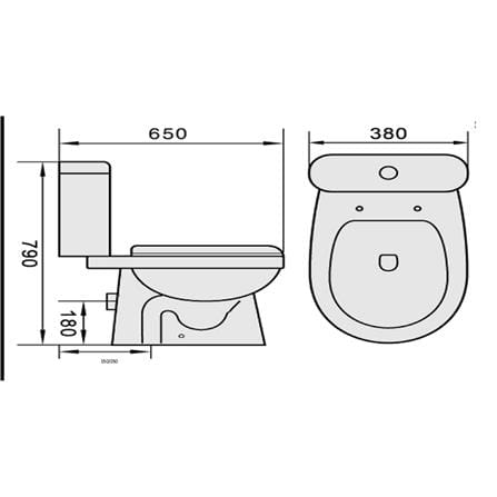 LIVINOX 2P TOILET  LWC8002-250/8002T 3/6L WHITE