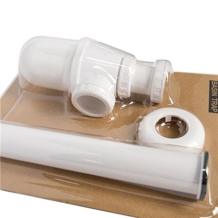MOYA BOTTLE TRAP FOR LAVATORY BT-ABS 20CM WHITE (H27.70XW18XD6.50 CM)