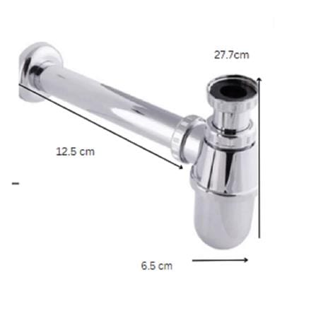 MOYA BOTTLE TRAP FOR LAVATORY BT-ABS 20CM CHROME (H27.70XW18XD6.50 CM)