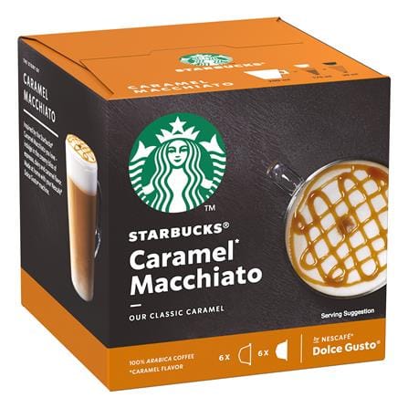 NESCAFE DOLCE GUSTO STARBUCKS CAPSULES CARAMEL MACCHIATO 6CUPS