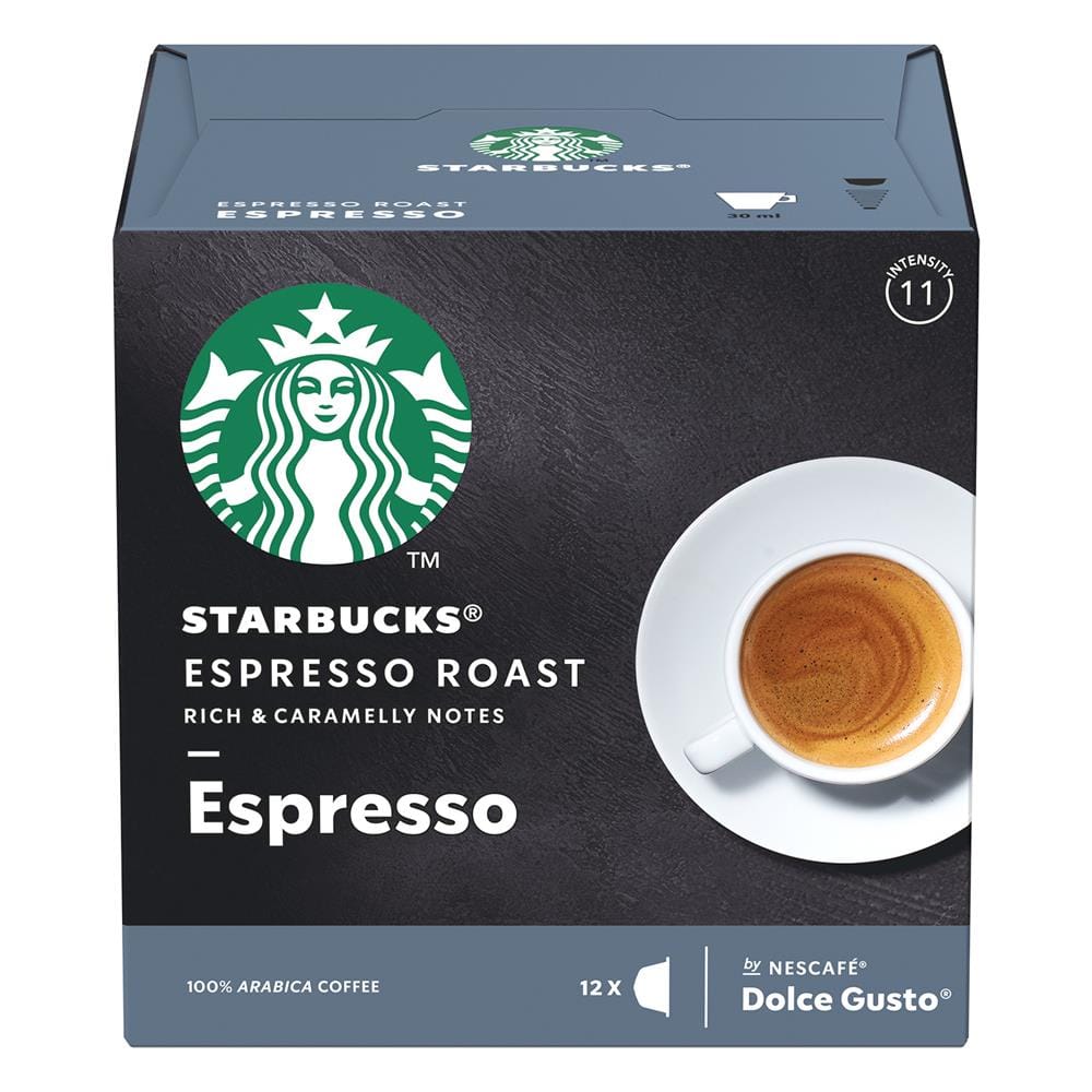 NESCAFE DOLCE GUSTO STARBUCKS CAPSULES ESPRESSO ROAST 12CUPS