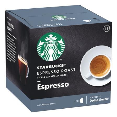 NESCAFE DOLCE GUSTO STARBUCKS CAPSULES ESPRESSO ROAST 12CUPS