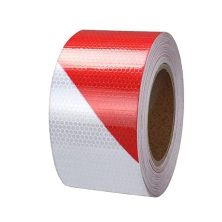 RIGHT PVC REFLECTIVE TAPE 5CMX10M WHITE/RED