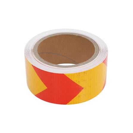 REFLECTIVE SAFETY TAPE RIGHT 5CMX10M YELLOW-RED