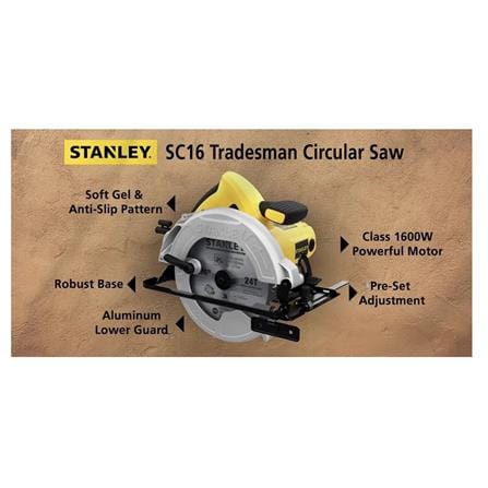 CIRCULAR SAW STANLEY SC16 B1 7" 1600W