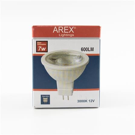 AREX LED BULB 12V 3000K MR16 7W GU5.3 WARM WHITE