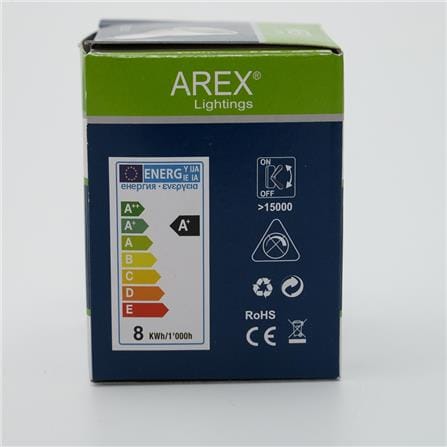 AREX LED BULB MR16 8W DAYLIGHT GU10 240V 6500K