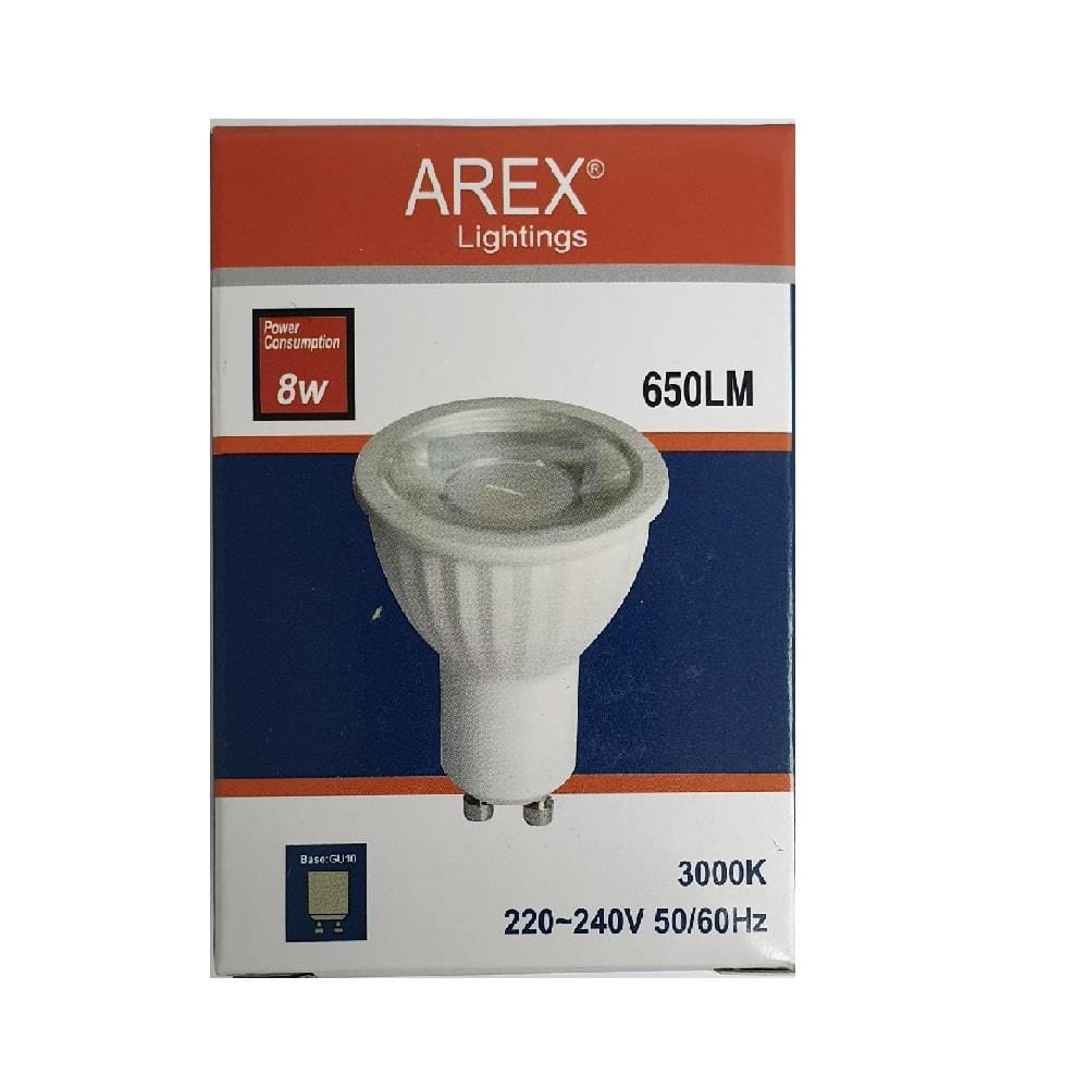 LED BULB MR16 8W GU10 240V 3000K AREX