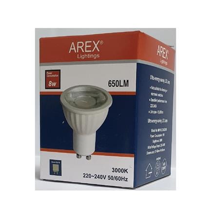 LED BULB MR16 8W GU10 240V 3000K AREX