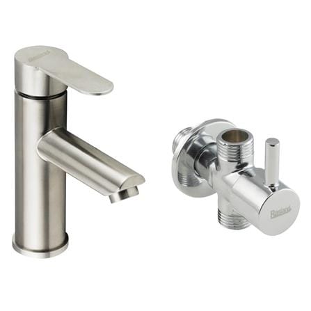 RASLAND BASIN MIXER WITH STOP VALVE SS-4003-STOP
