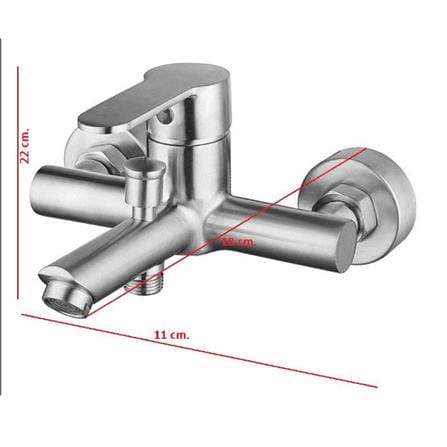 RASLAND BATH MIXER RA SS-00833 STAINLESS STEEL