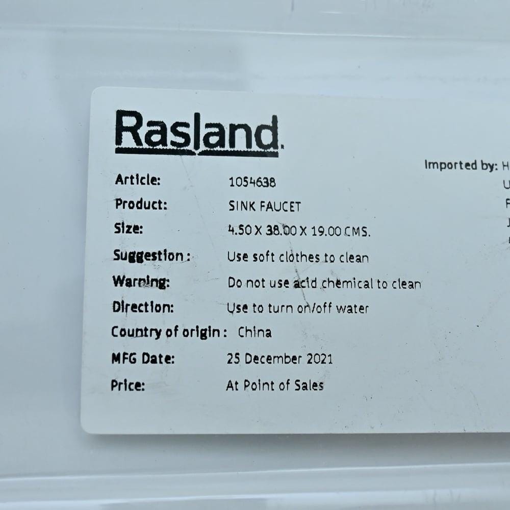 BASIN FAUCET RASLAND RA 1115523 CHROME