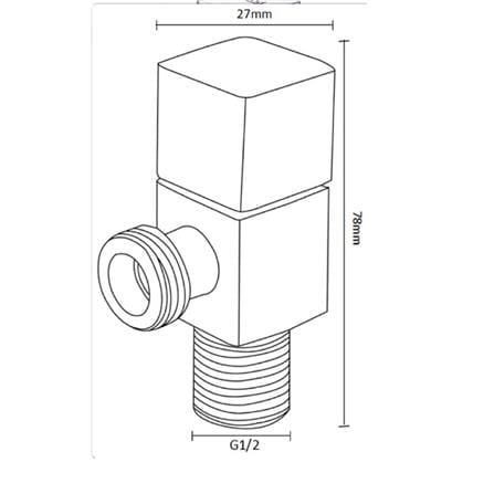 RASLAND STOP VALVE 1-WAY RA 40F6334 CHROME