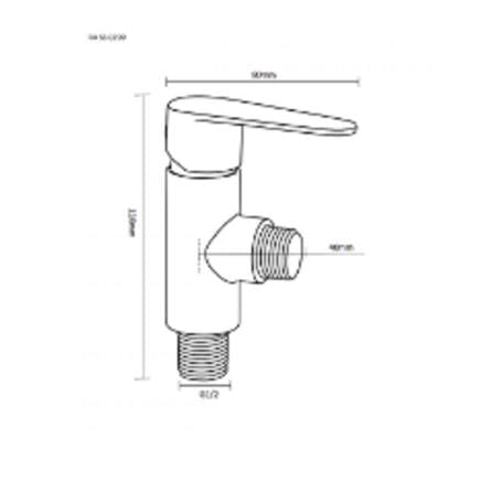 RASLAND SHOWER STOP VALVE ONE WAY SS-0290