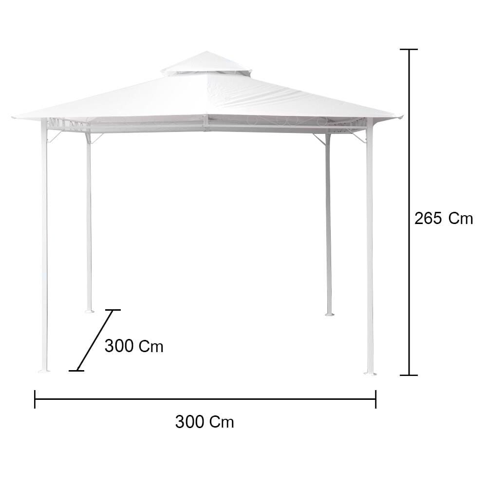 SPRING GAZEBO CANVAS FOR 1036195 3X3M WHITE