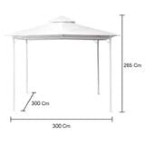 SPRING GAZEBO CANVAS FOR 1036195 3X3M WHITE