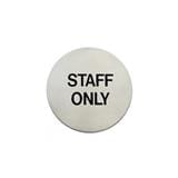 AVIO DESTINATION BOARD ROUND STEEL PLATE SIGN-STAFF ONLY