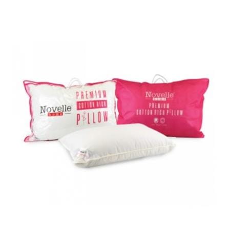 NOVELLE PILLOW PREMIUM COTTON 48X73X14CM 120252 WHITE