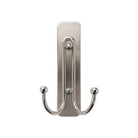 COMMAND SATIN NICKEL BATH LARGE DOUBLE HOOK