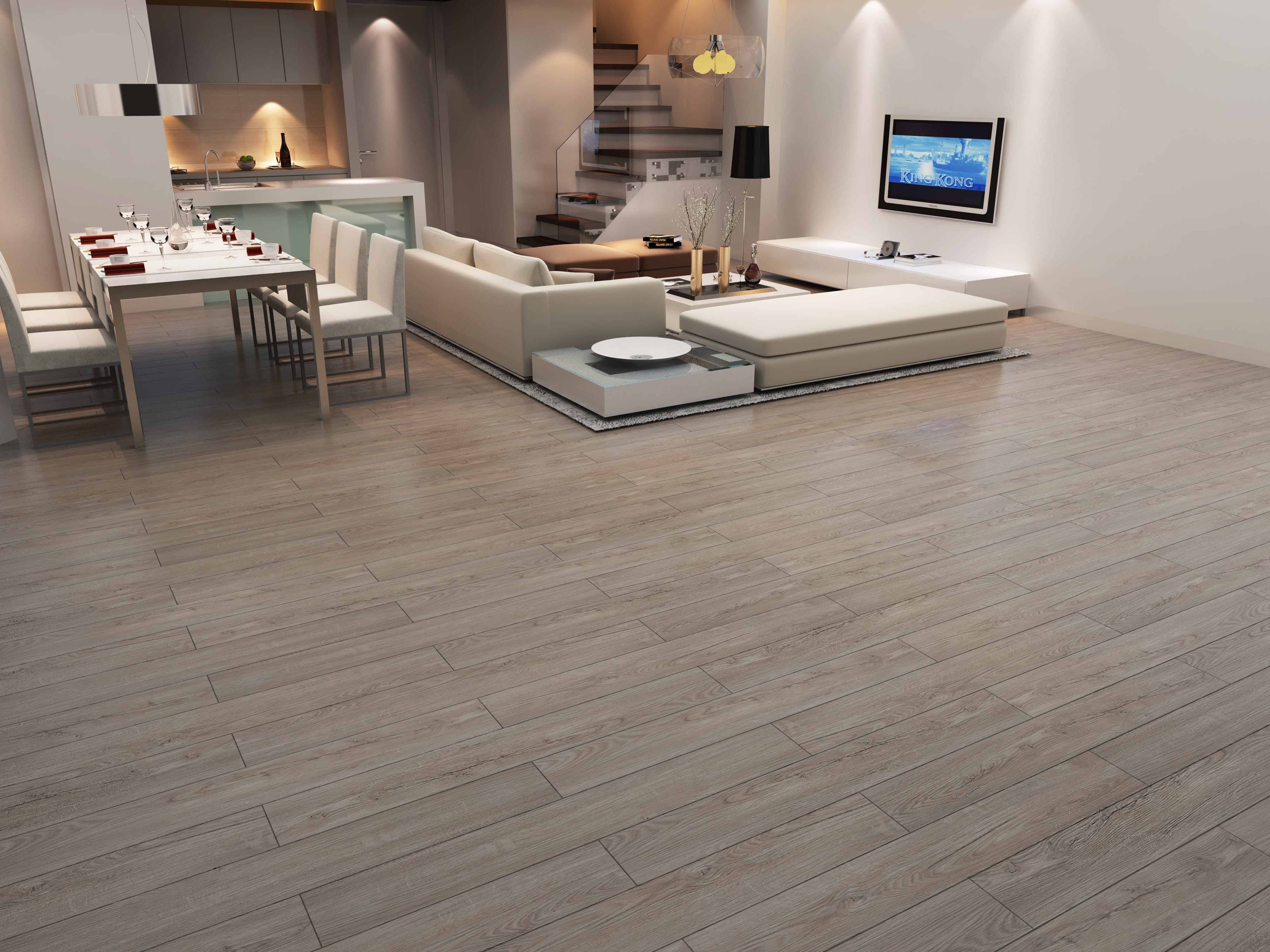 TARA VINYL TILE STICKER 15X91CM 2MM WOOD GREY 3.28M2