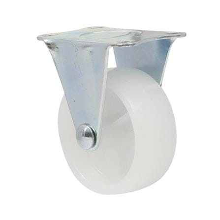 SKK NYLON RIGID FIXED PLATE CASTER WHEEL 2" WHITE 4PCS EACH