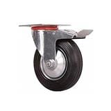 TAHAN SWIVEL RUBBER CASTER+BRAKE 5 INCH