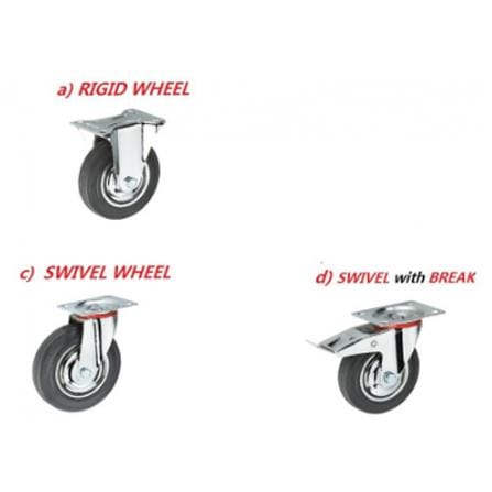 TAHAN SWIVEL RUBBER CASTER 4 INCH