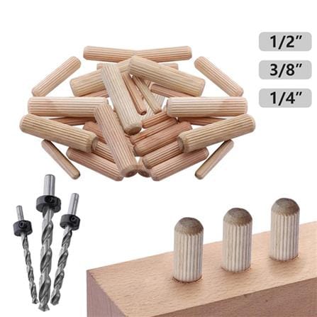 AVIO PINE WOOD DOWEL M8 35MM 10PCS