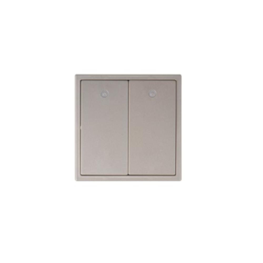 16A 2GANG 1WAY SWITCH LED SIMON H701023-46 CHAMPAGNE