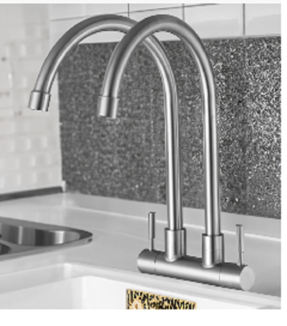 CABANA SINK FAUCET STAINLESS STEEL CB1512ASS W4XD17XH32 CM SILVER