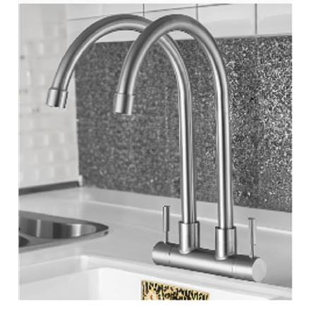 CABANA SINK FAUCET STAINLESS STEEL CB1512ASS W4XD17XH32 CM SILVER