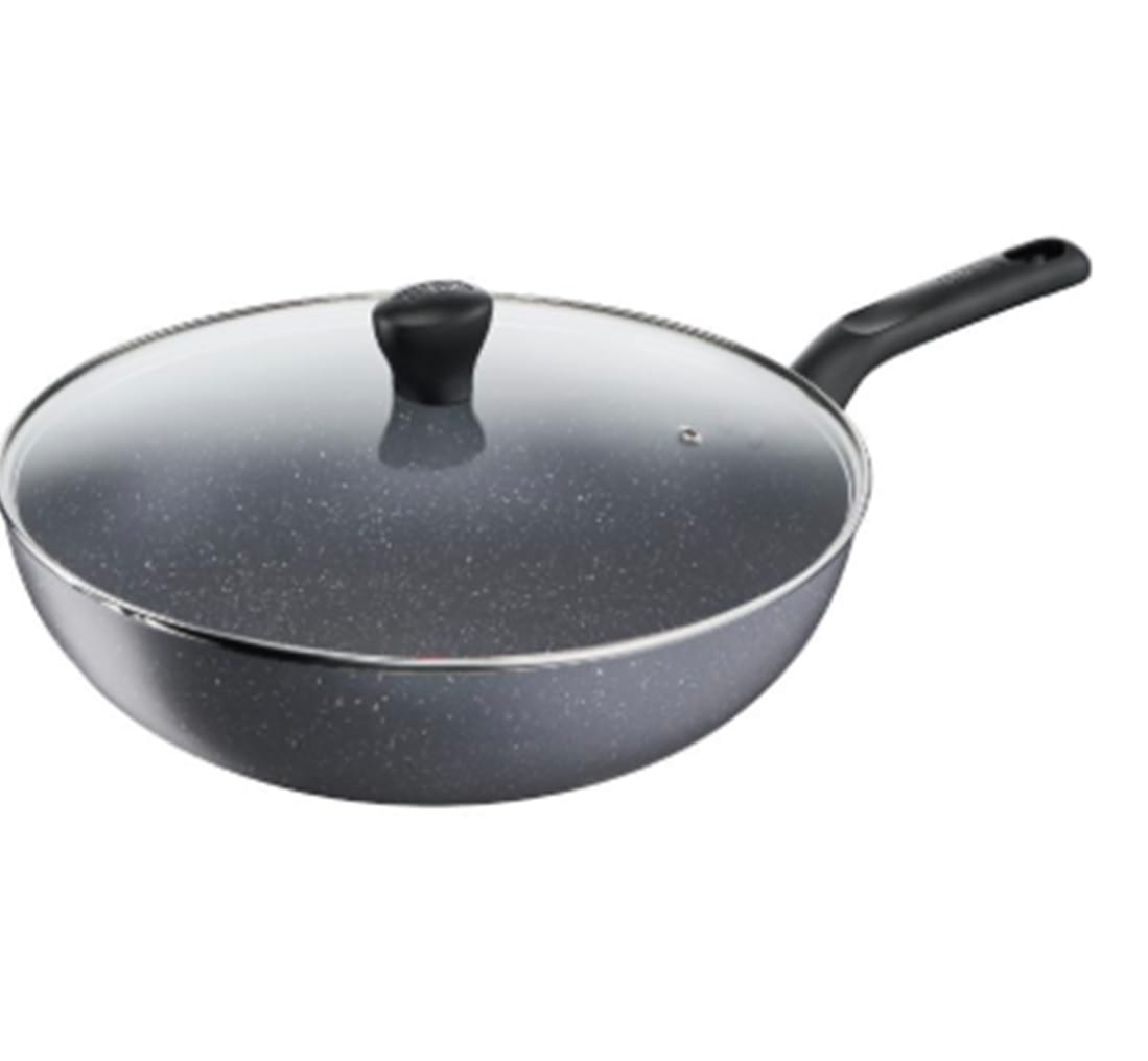 TEFAL WOKPAN NATURE WITH LID B22692 28 CM GREY