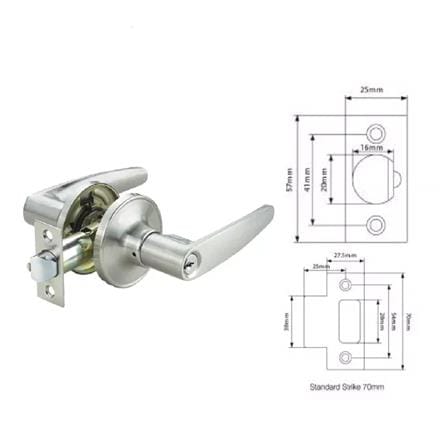 YALE ENTRANCE LEVER VL4447 US15 SATIN NICKEL