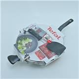 TEFAL WOKPAN NATURE WTH LID B22694 32 CM GREY