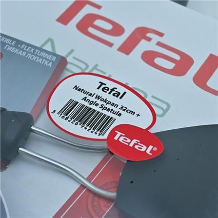 TEFAL WOKPAN NATURE WTH LID B22694 32 CM GREY