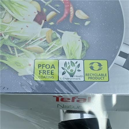 TEFAL WOKPAN NATURE WTH LID B22694 32 CM GREY