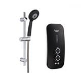 RUBINE SHOWER HEATER DC PUMP WITH HAND SHOWER SSE891D-BCB CARBON BLACK (BLACK SHOWER ACCESORIES SET)
