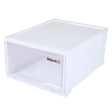 SHOE BOX STACKO 28X35X17CM WHITE