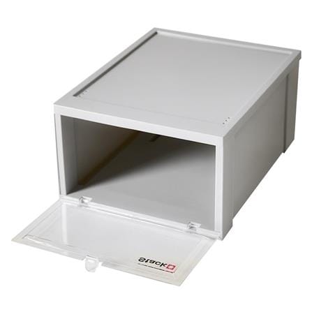 SHOE BOX STACKO 28X35X17CM GREY