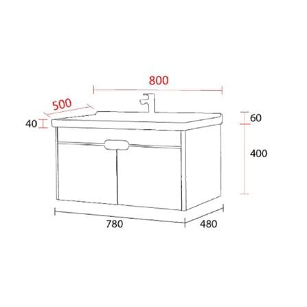 SORENTO COUNTER WASHBASIN SRTBF11821-2 IN 1 BLACK